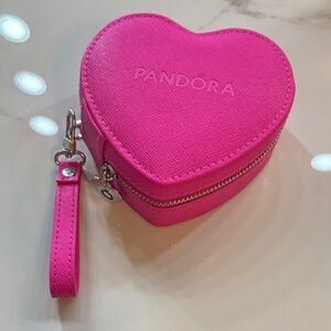 Pandora Fuchsia Heart Wristlet